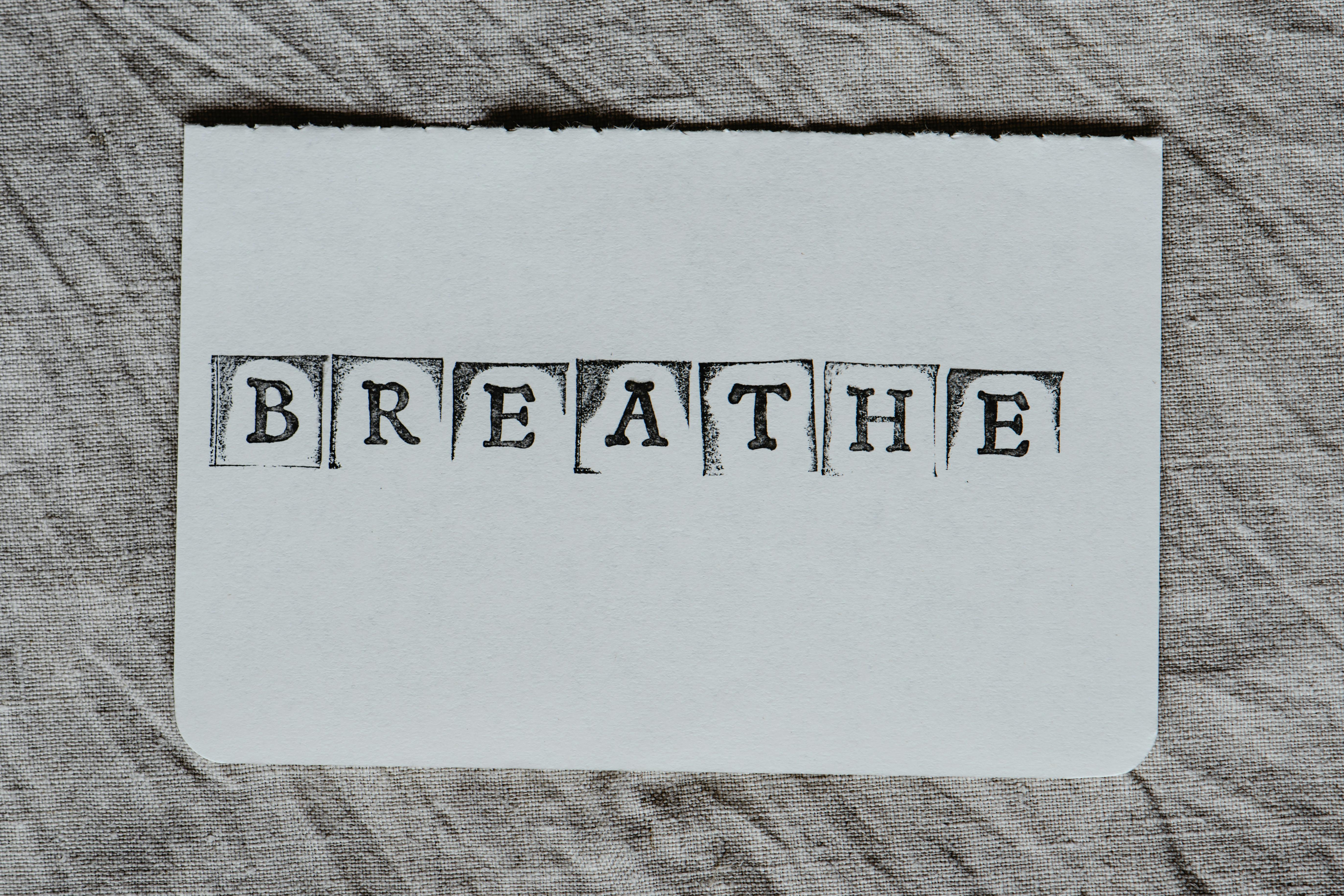Le mot Respirer - Breathe