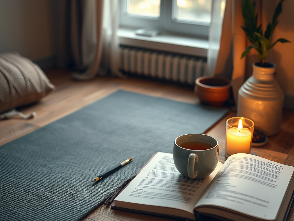 Instaurer un rituel avec une tisane, une bougie, un livre, de l'écriture, du yoga