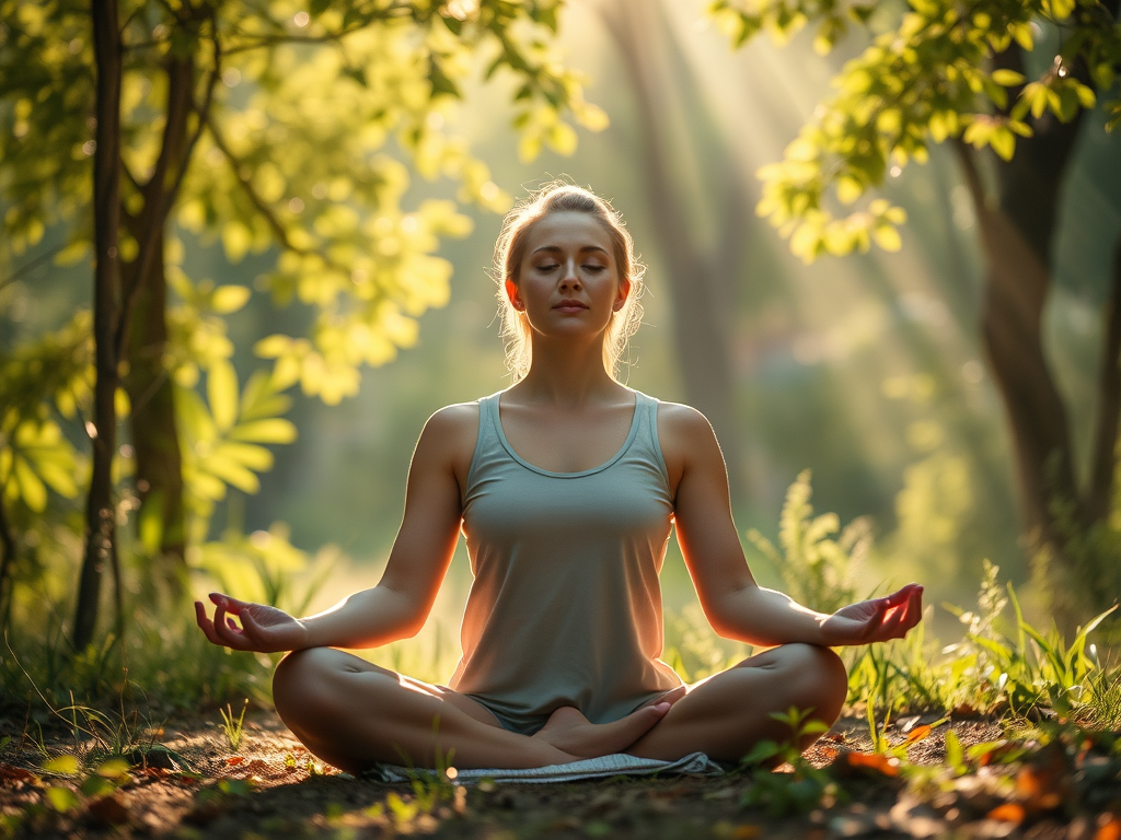 Respirer en conscience est facile en étant assis dans un cadre apaisant